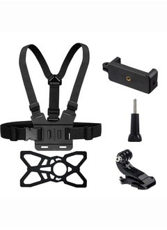 KASTWAVE Camera Chest Mount Strap Harness Fit for AKASO DJI Osmo Adjustable Cell Phone with Sports Installation Bracket kit Mobile Bracket Backpack Clip Holder  - Image 1