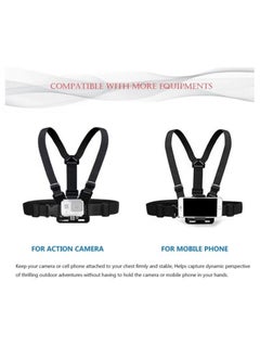 KASTWAVE Camera Chest Mount Strap Harness Fit for AKASO DJI Osmo Adjustable Cell Phone with Sports Installation Bracket kit Mobile Bracket Backpack Clip Holder  - Image 5