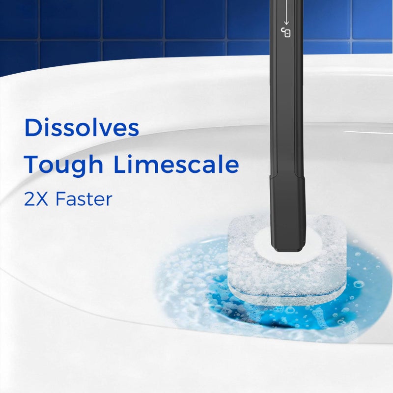 EZKEY Disposable Toilet Brush, 14 Refills Toilet Bowl Cleaner Wand, Toilet Cleaner Brush Toilet Cleaning System Toilet Brush and Holder Set for Bathroom Cleaning (Black) - Image 5