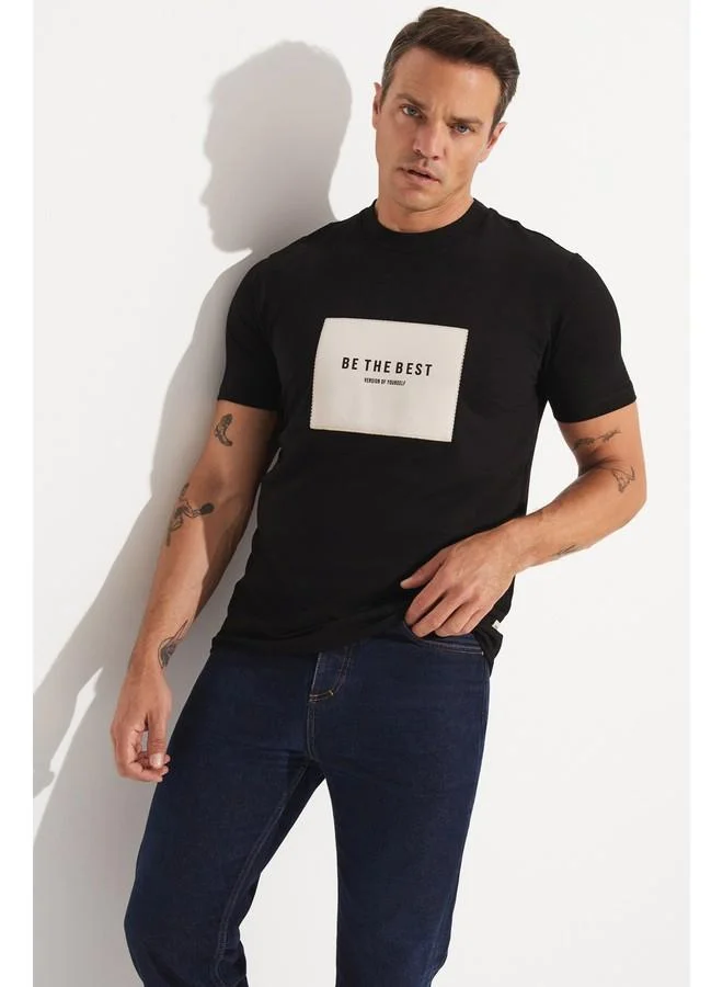 JUNE June Men Printed T-Shirt Black