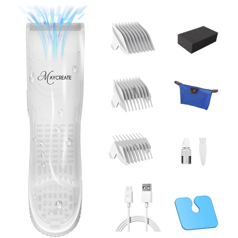M'AYCREATE MAYCREATE® Baby Hair Trimmer Baby Hair Clipper for Babies & Kids 0-5 Years Old Safe & Low-Noise Trimmer with Built-in Vacuum, Auto Hair Suction, Fully Waterproof, USB Charging and Accessories Kit - Image 1