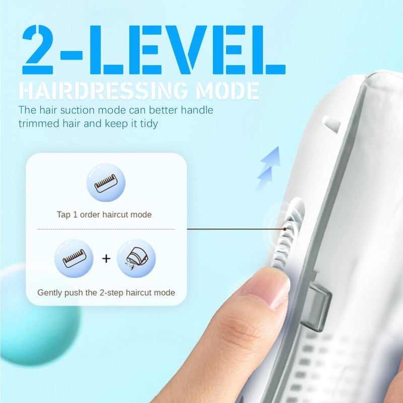 M'AYCREATE MAYCREATE® Baby Hair Trimmer Baby Hair Clipper for Babies & Kids 0-5 Years Old Safe & Low-Noise Trimmer with Built-in Vacuum, Auto Hair Suction, Fully Waterproof, USB Charging and Accessories Kit - Image 3
