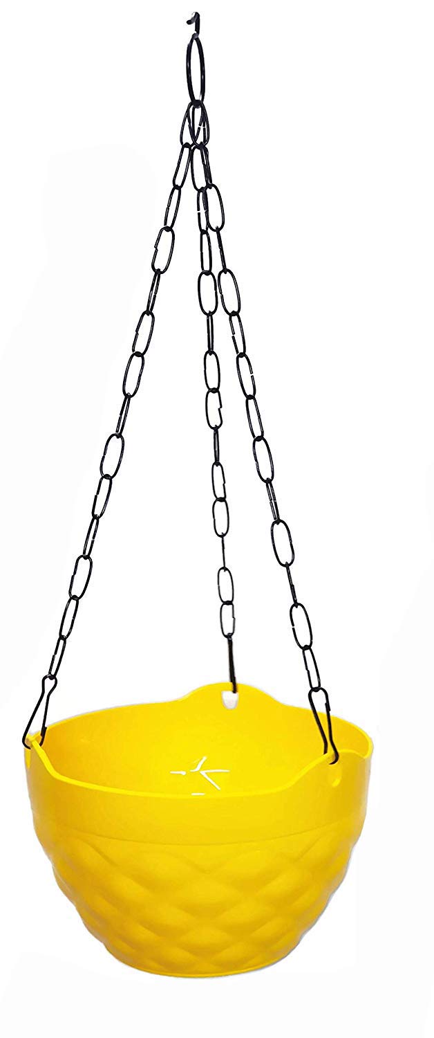 Go Hooked Plastic Hanging Diamond Planter | Hanging Pots for Plants (Set of 3) - Image 5