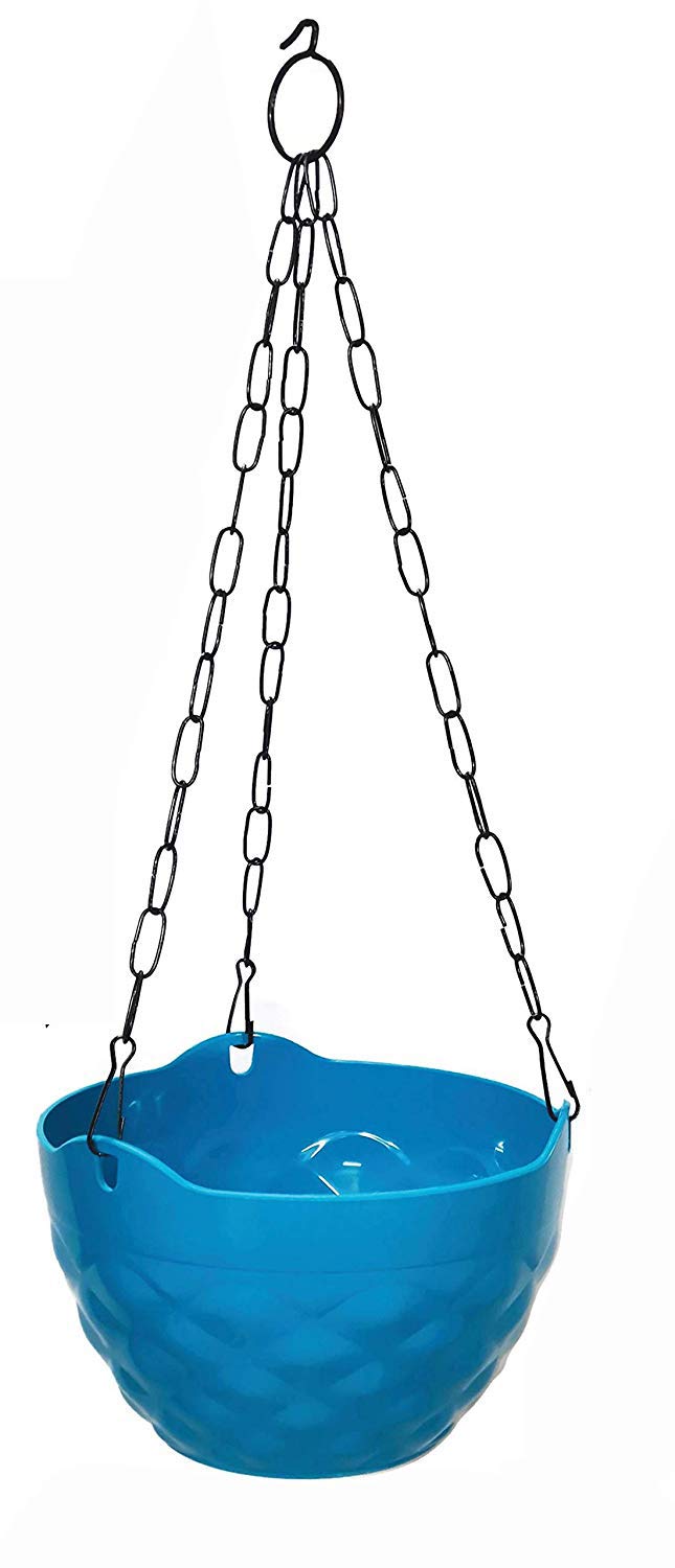 Go Hooked Plastic Hanging Diamond Planter | Hanging Pots for Plants (Set of 3) - Image 4