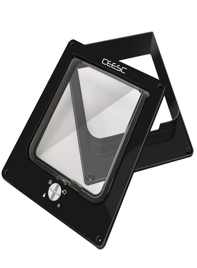 CEESC باب قطط كبير جدًا من CEESC (مقاس خارجي 11.6 بوصة × 9.8 بوصة)، باب قطط دوار بقفل رباعي الاتجاهات للأبواب الداخلية والخارجية، باب مقاوم للعوامل الجوية للحيوانات الأليفة للقطط والكلاب بمحيط أقل من 24.8 بوصة، إصدار مطور - Image 4