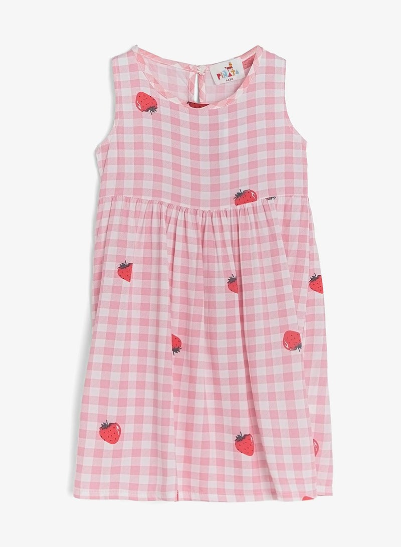 Pinata Strawberry Print Gingham Dress - Image 2