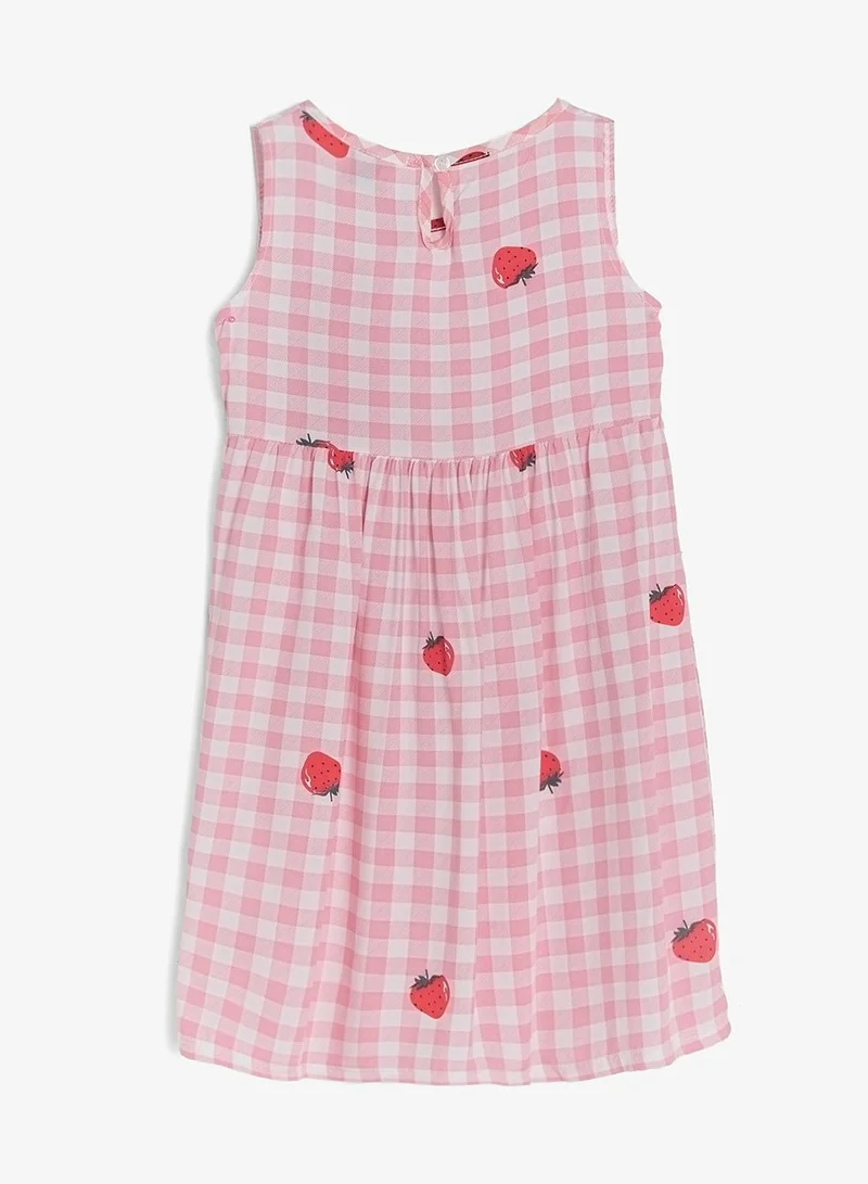 Pinata  Strawberry Print Gingham Dress for Women | Best Price UAE