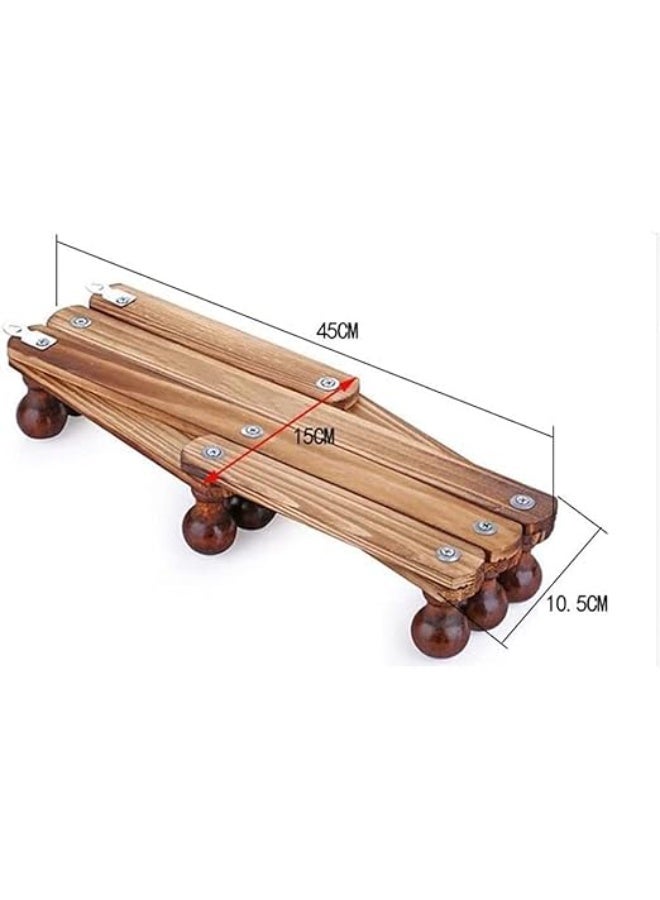 Adjustable Wooden Coat Rack – Expandable Wall Mounted Hanger with 10 Hooks for Clothes, Bags, and Accessories – Rustic Home & Office Organizer - Image 2
