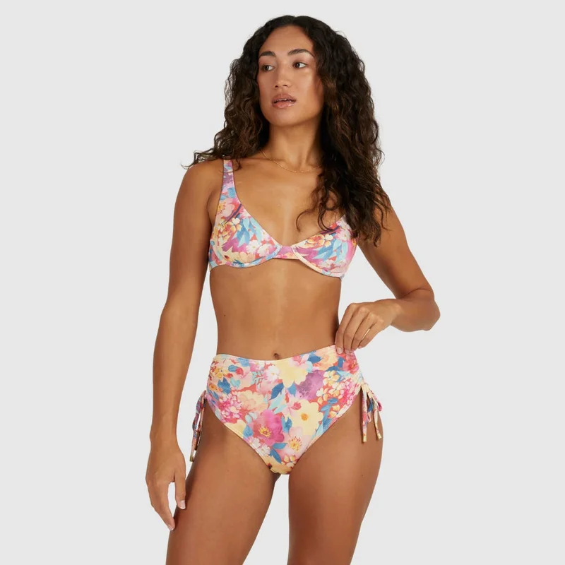 بيلابونج Summer Bliss Ruched Retro Bikini Bottom - Women