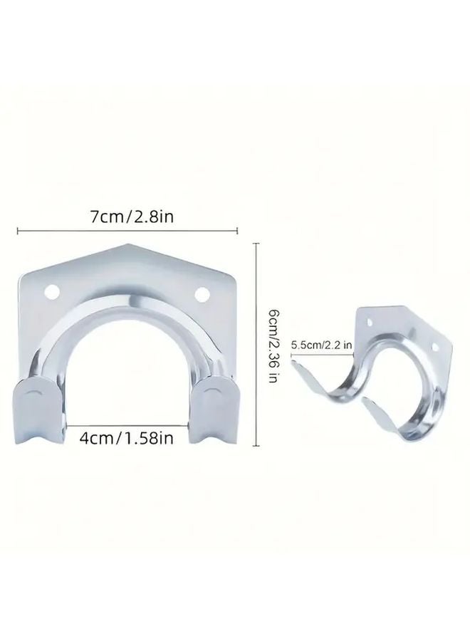 10Pcs Small Metal Wall Mounted Tool Rack Double Hook Garden Storage Organizer - Image 4
