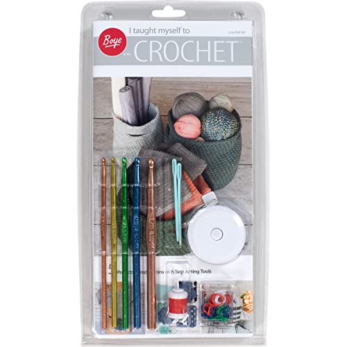 Boye Learn to Crochet Arts and Crafts Kit with 15 Projects and Supplies - Image 1