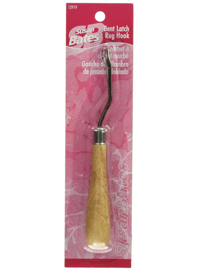 Susan Bates Bent Latch Hook 6.25", Wood Handle