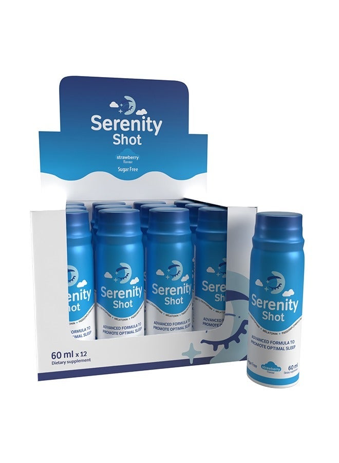 PAXAS Serenity Shot 60ml, Advanced Sleep Support Formula | Strawberry Flavour | Sugar Free - Image 2