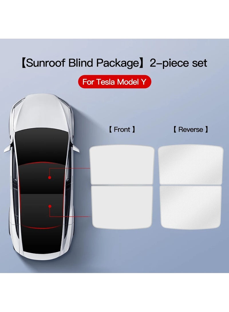 AROAQ YZ For Tesla Model 3 Y 2021-2023 Car Sun Visor Upgrade Ice Towel Buckle Sun Shades Glass Roof Clarity Vehicle - Image 1