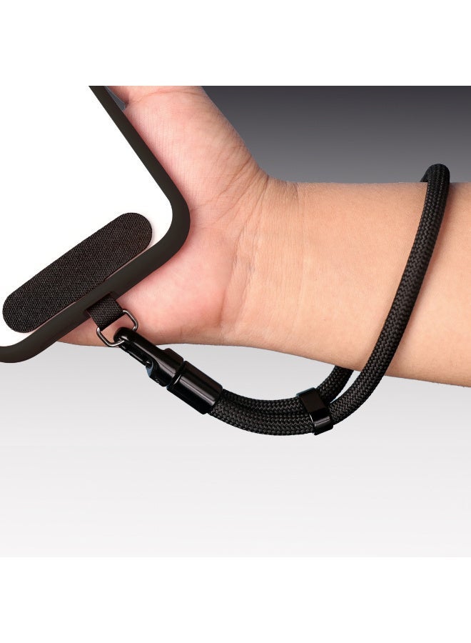 Generic valueable 1 Anti-theft mobile phone holder with short mobile phone lanyard, safety belt with belt clip, mobile phone chain pendant (black) - Image 1
