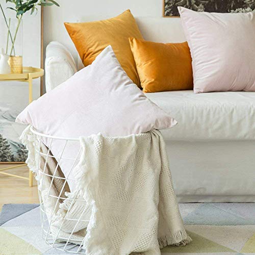 Khooti Velvet Cushion Cover, 14x14 | Gold | Pack of 2 | Solid Plain Soft & Smooth, Decorative Cushion Covers for Living Room, Bedroom, Couches, Chairs, Sofas, Beds & Home Decor - Image 4