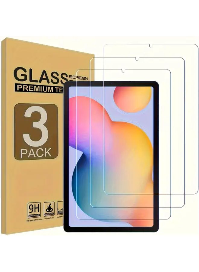 3 Pack Tempered Glass Screen Protector For Galaxy Tab S6 Lite 9H Hardness Anti Fingerprint - Image 1