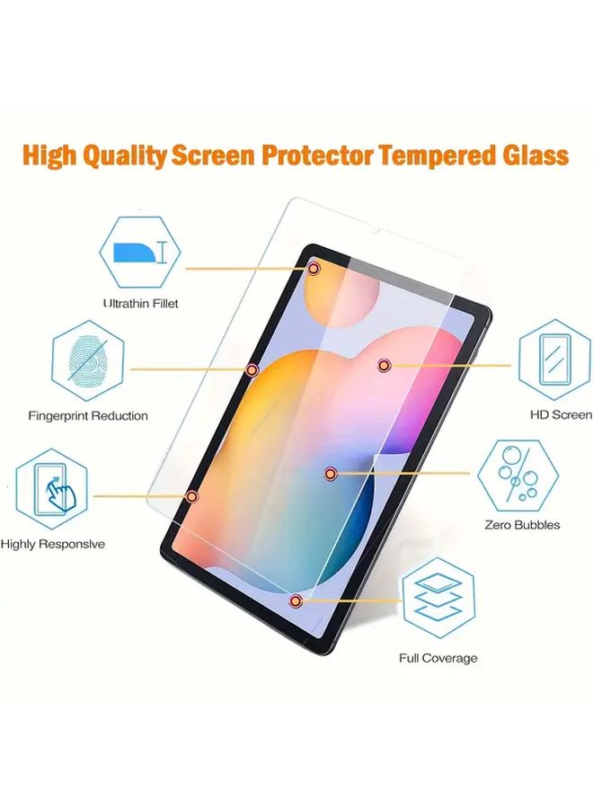 3 Pack Tempered Glass Screen Protector For Galaxy Tab S6 Lite 9H Hardness Anti Fingerprint - Image 2