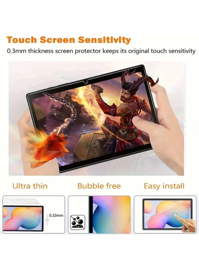3 Pack Tempered Glass Screen Protector For Galaxy Tab S6 Lite 9H Hardness Anti Fingerprint - Image 4