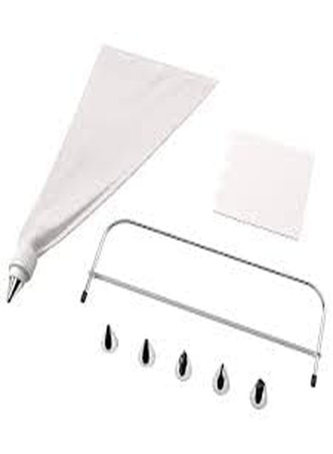 Graidient span SMAKSAM Cake Decorating Set – Silicone Piping Tool Kit with 6 Nozzles | Reusable Pastry Bag for Icing, Frosting, Cupcake & Cookie Decorating | Durable, Food-Safe, Easy to Use - Image 1