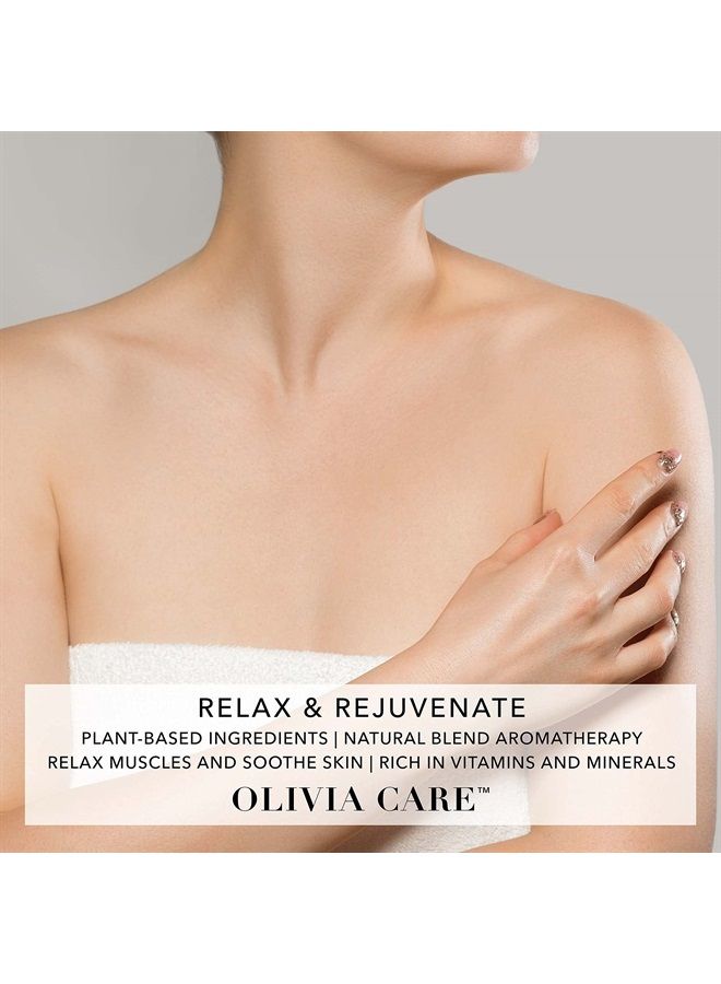 Olivia Care أملاح الاستحمام الوردية من هيمالايا - تخفف وترخي العضلات. تقشير، شفاء، تجديد، تنظيف وتهدئة البشرة | مصنوعة من مكونات طبيعية. عطر منعش - 12 أونصة (وردة فرنسية، عبوة واحدة) - Image 4