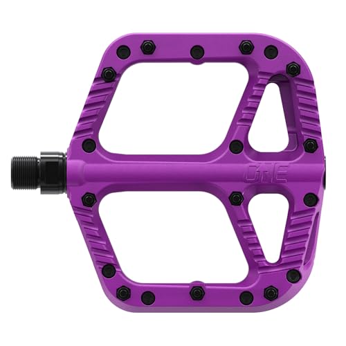 OneUp Components Composite Pedals, Purple – Lightweight, Durable Flat Bike Pedals for Mountain Bikes (MTB) - Image 1