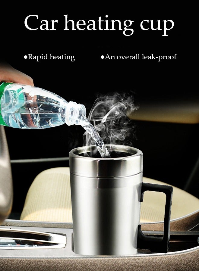 Generic Car Kettle 350Ml+150ML Stainless Steel Car Electric Heating Kettle Coffee Tea Travel Water Heating Cup  - Image 5