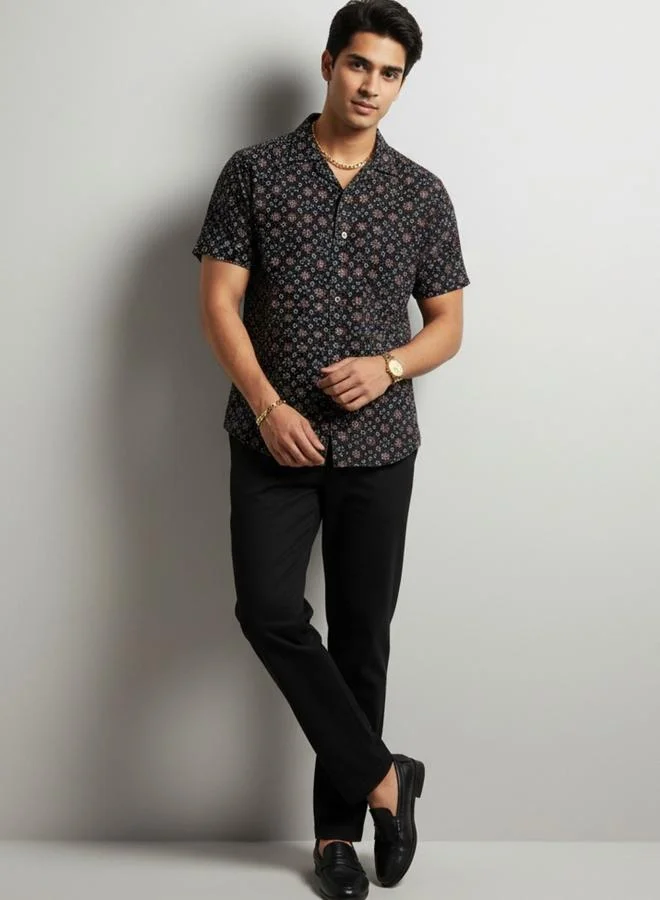 ترولوم Men Classic Floral Printed Casual Shirt