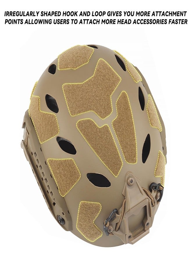 اوتاك خوذة AOUTACC التكتيكية الخفيفة والسريعة، خوذة عسكرية متكاملة مع قاعدة تثبيت نظارات الرؤية الليلية، وقضبان جانبية مطورة، وحزام سماعة رأس مُجهز مسبقًا، وملحقات أخرى للخوذة مناسبة للرياضات العسكرية، والقتال، والصيد - لون تان - Image 4