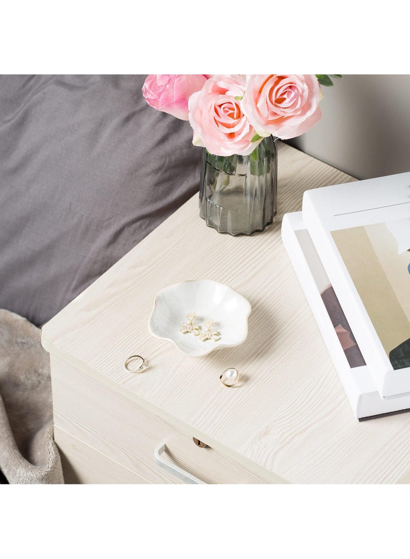 Sweet seven Jewelry Dish Tray - Ceramic Trinket Tray for Rings, Keys, and Decor - Elegant Gift for Friends, Sisters, Daughter, Mother (Milky White) - Image 2