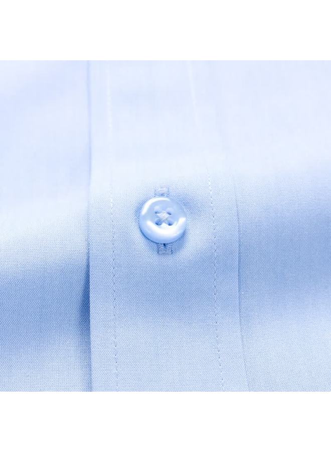Youngor Dp Non-iron Short Sleeve Shirt Summer Men's Business Casual Cotton-polyester Blue 44 - Image 2