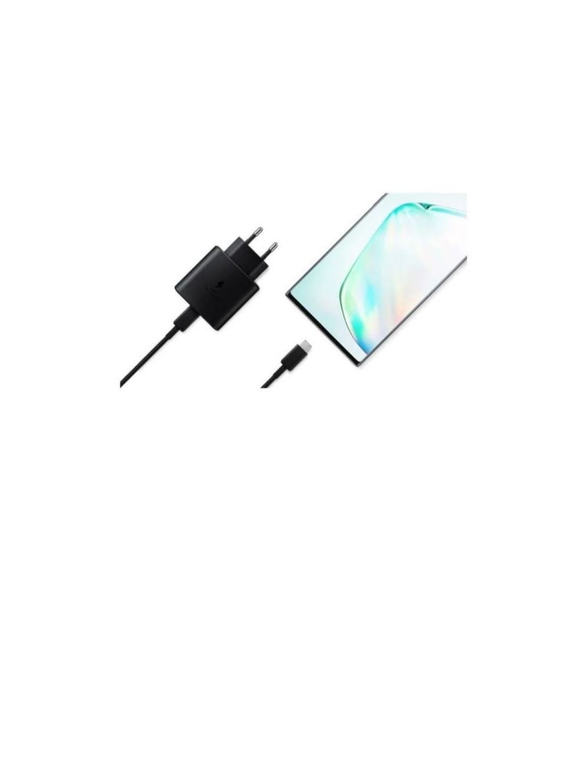 Generic - 45W Super Fast Charging Travel Adapter With USB Type-C To USB Type-C Cable Black - Image 1