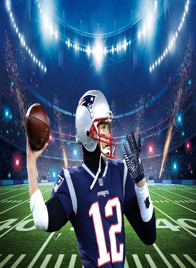 CINRAY Football Field Backdrop for Photography 7x5FT Sports Stadium Auditorium Light Bowl Night Background Football Theme Party Decorations Photo Props - Image 4