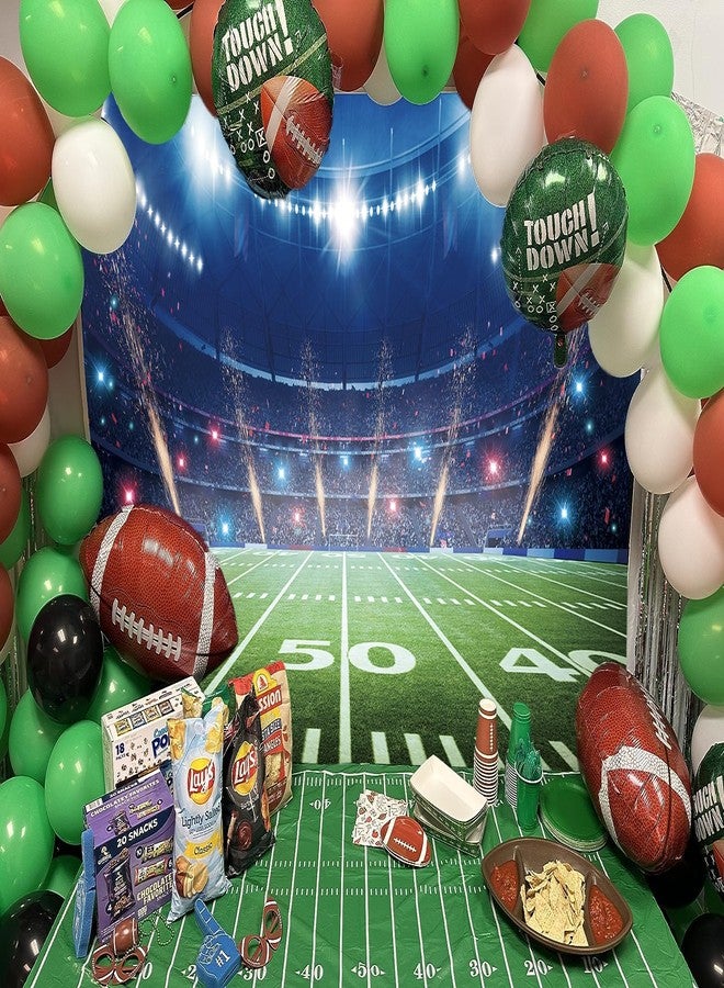 CINRAY Football Field Backdrop for Photography 7x5FT Sports Stadium Auditorium Light Bowl Night Background Football Theme Party Decorations Photo Props - Image 3