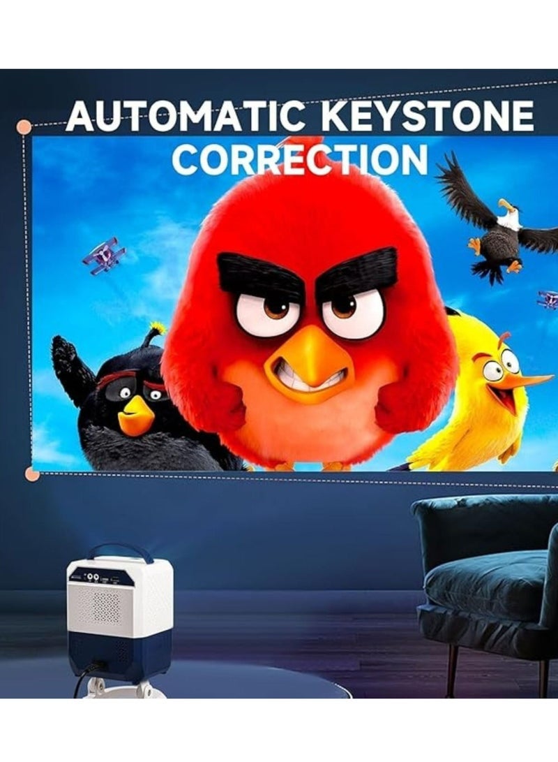 Umiio Q5 Smart 4K Projector with Built-In TV System, WiFi 6 High-Speed Streaming, HDMI & Wireless Screen Projection, Compatible with Android, iOS, and PC Devices – Portable Home Theater & Office Entertainment - Image 2