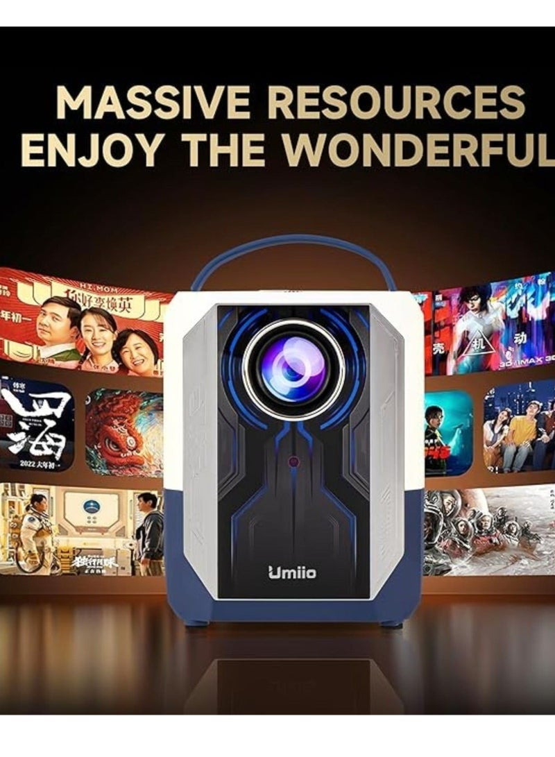 Umiio Q5 Smart 4K Projector with Built-In TV System, WiFi 6 High-Speed Streaming, HDMI & Wireless Screen Projection, Compatible with Android, iOS, and PC Devices – Portable Home Theater & Office Entertainment - Image 5