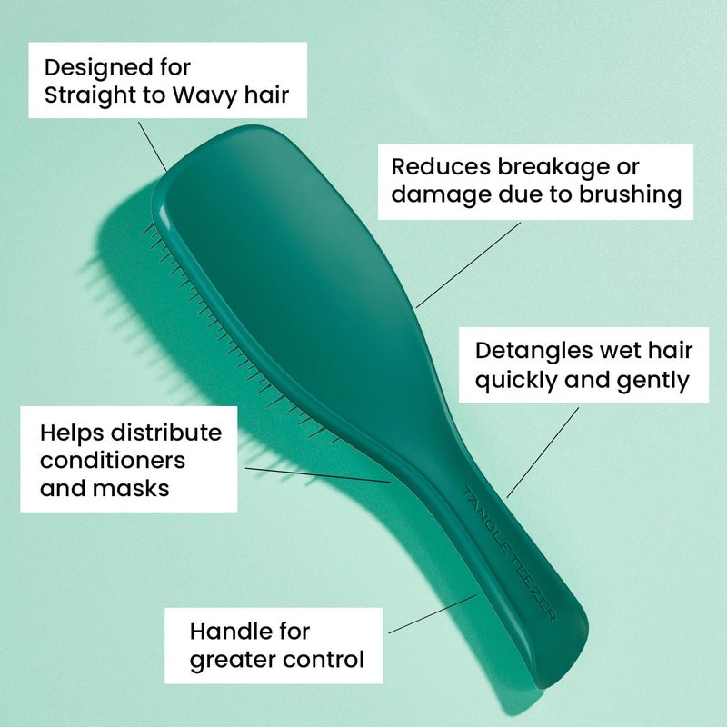 BANIRA The Ultimate Detangler Hairbrush for Wet Dry Hair For All Hair Types Eliminates Knots Reduces Breakage Green Jungle - Image 2