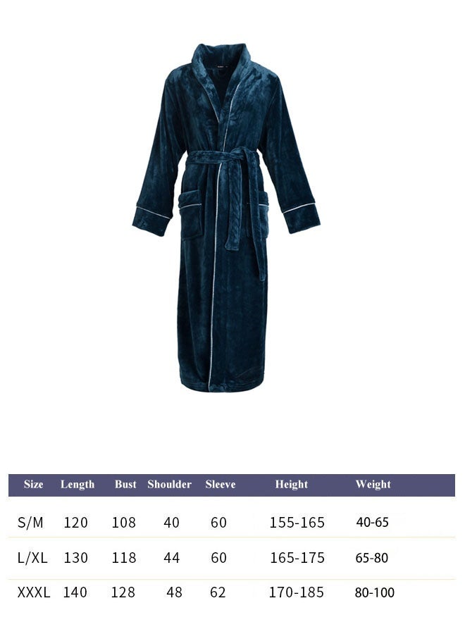 Hanayo Bath Robes Bathrobes Coat For Women & Men V Neck Long Sleeve Sleepwear Warm Unisex Couple Bathrobe Perfect for Everyday Use(Green,XL) - Image 5