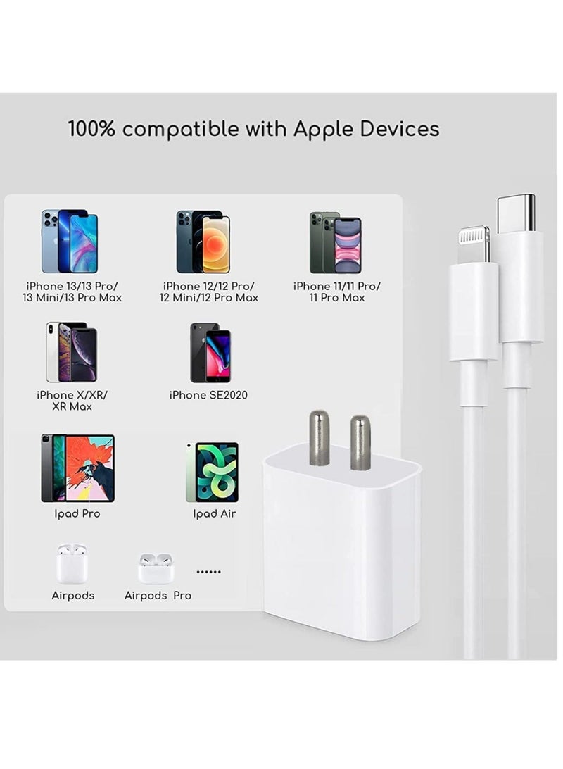 MUNTAQI 20W PD Charger for iPhone Original 20W PD Fast Type C Wall Charger with Charging Compatible Compatible with iPhone13/13 Mini Pro Max/12 Pro Max/12 Mini/11 Pro Max/Xs Max/XR/X/8Plus,iPad - Image 4