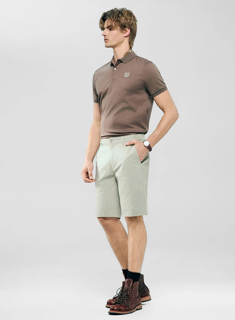 GIORDANO  Men’s Slim Twill Bermuda Shorts with Stretch Waist for Men | Best Price UAE