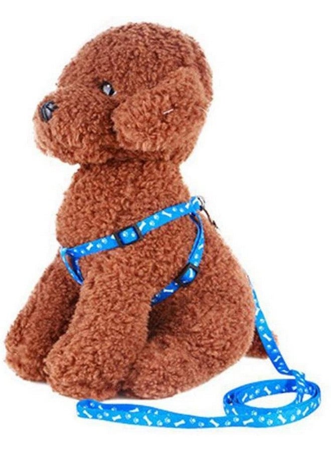 مجموعة حزام ومقود من النايلون الناعم المخيط بشريط ملون قابل للتعديل مناسب للقطط والقطط الصغيرة والجراء - 15 مم (قد يختلف اللون) - Image 2