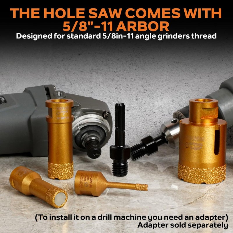 KSEIBI 617073 SDS-Plus Adapter for Holesaw and Diamond Core Bits, 5/8"-11 Male Drill Bit Converter | Industrial Grade - Image 5
