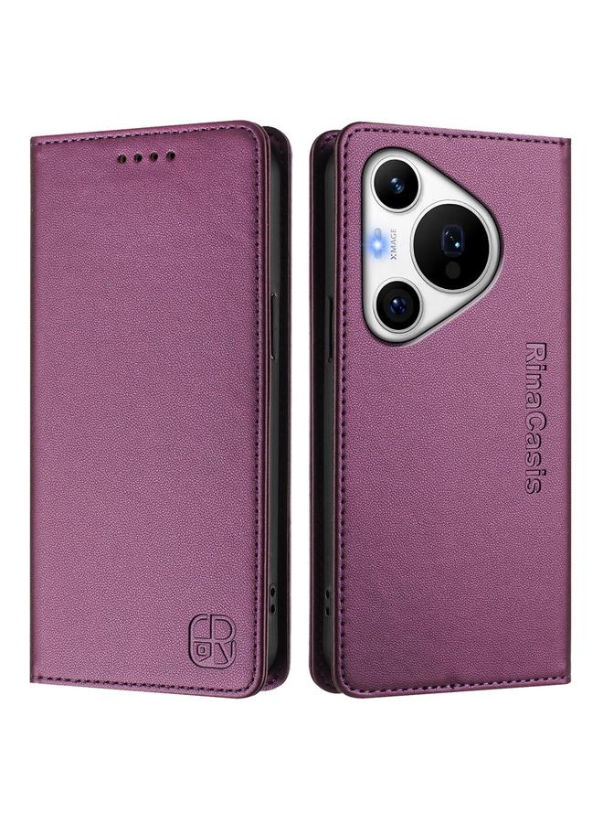 Zaboon Case For Huawei Pura 70 Pro / Pura 70 Pro+ RC01 Dual-Folded Magnetic Suction RFID Leather Phone Case - Image 2