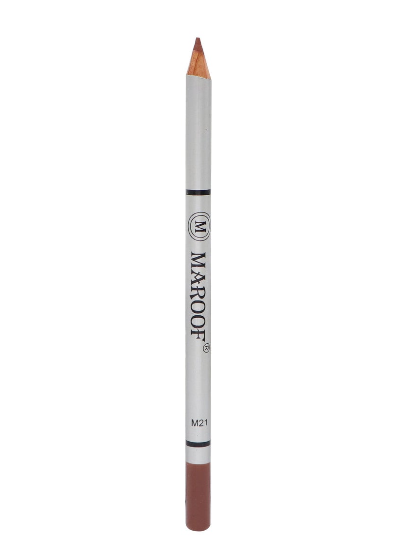 MAROOF Soft Eye and Lip Liner Pencil M21 Chocolate Brown - Image 5