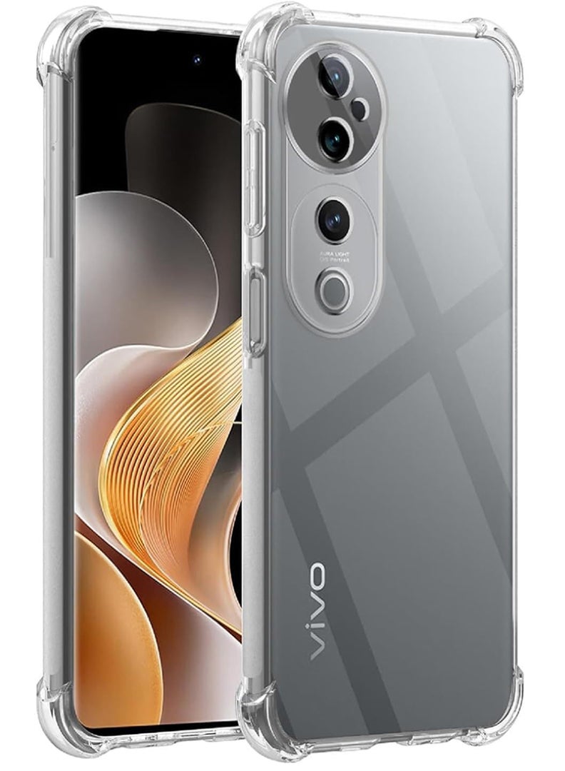 Theodor Vivo V40 Clear Case, Shock-Absorption TPU Cell Phone Cover with Reinforced Corners, Soft Flexible & Crystal Clear Protective Bumper Case - Image 1