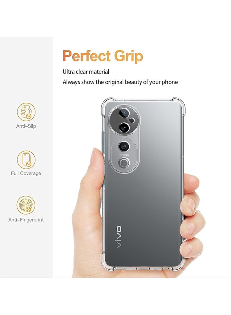 Theodor Vivo V40 Clear Case, Shock-Absorption TPU Cell Phone Cover with Reinforced Corners, Soft Flexible & Crystal Clear Protective Bumper Case - Image 5