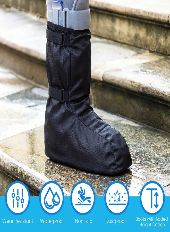 غطاءان لجبيرة الساق من شيوين، مقاومان للماء، مناسبان لأحذية المشي، مصممان لعلاج كسور الساق، قابلان للتعديل، ملحقات للقدم المكسورة، مناسبان للتعافي من كسور القدم والكاحل، للاستخدام الخارجي، مانعان للانزلاق. - Image 3