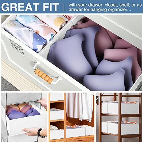 Criusia Drawer Organizer Clothes 12 Pack - Fabric Closet Organizers and Storage for Nursery Organization - Dresser Drawer Dividers for Baby Clothes/Socks/Underwear/Bras - College Dorm Room Essentials - Image 4