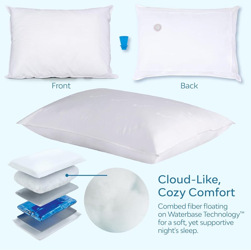 Mediflow Original Fiber Water Pillow - Clinically Proven Neck Pain Relief and Adjustable Comfort - Image 5