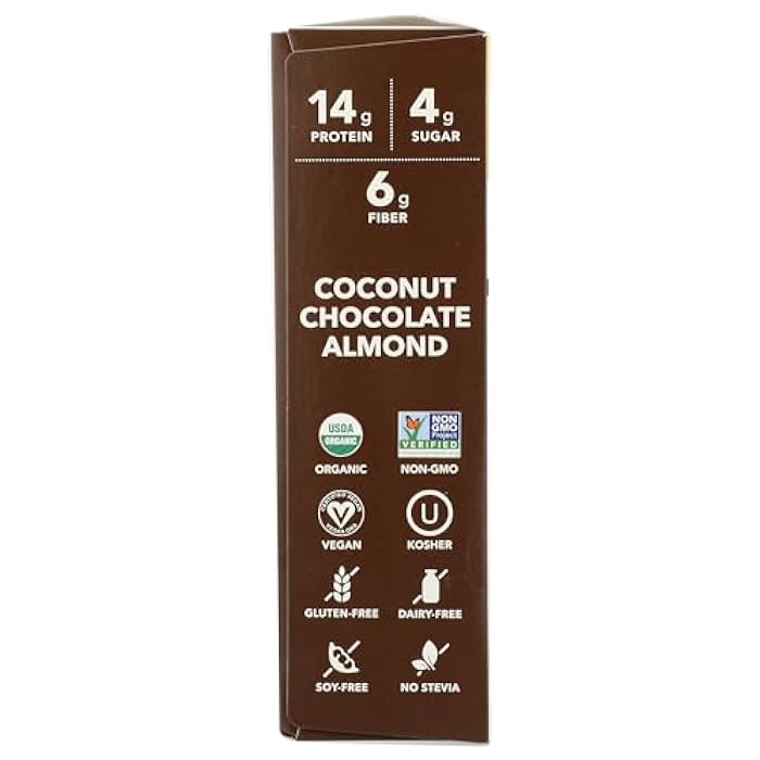 Aloha Organic Coconut Chocolate Almond Protein Bar 5 Count, 1.98 OZ - Image 4